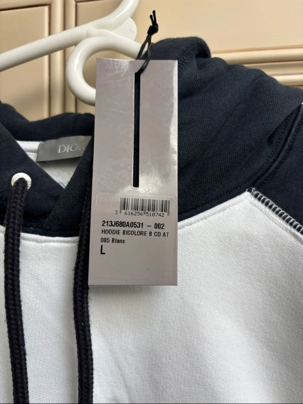 Dior Black & White Christian Dior Atelier Pullover Hoodie orig $1280 - Picture 3 of 6